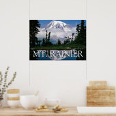 Mount Rainier | Reflektion in einem Bergteich Poster (Küche)