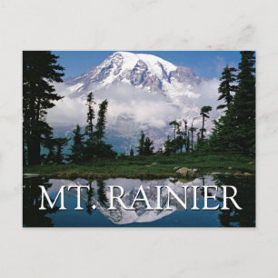 Mount Rainier   Reflektion in einem Bergteich Postkarte