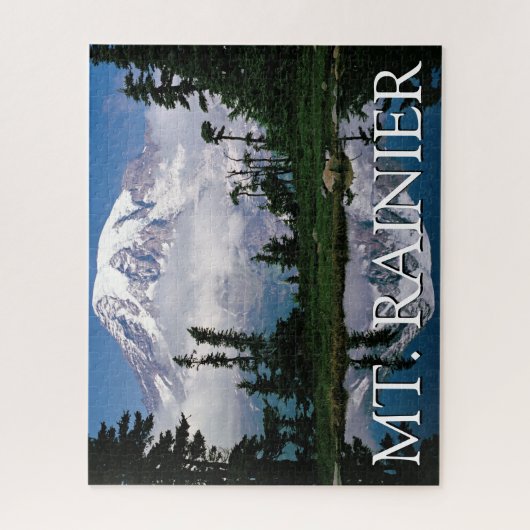 Mount Rainier | Reflektion in einem Bergteich Puzzle (Vertikal)