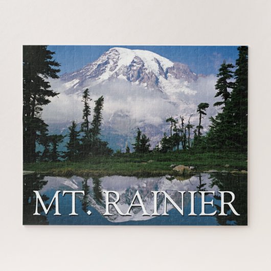 Mount Rainier | Reflektion in einem Bergteich Puzzle (Horizontal)