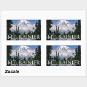 Mount Rainier | Reflektion in einem Bergteich Rechteckiger Aufkleber (Blatt)