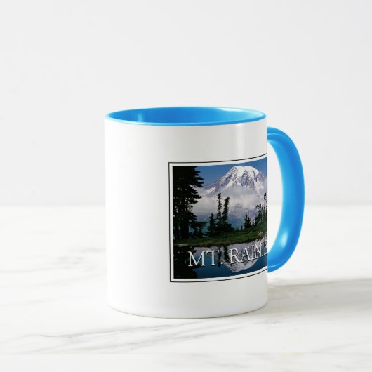 Mount Rainier | Reflektion in einem Bergteich Tasse (VorderseiteRechts)