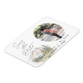 Mount Rainier Save the Date Flexible Foto Magnet (Linke Seite)