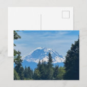 Mount Rainier schneebedeckter Gipfel Postkarte (Vorne/Hinten)