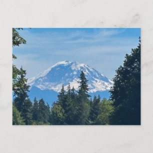 Mount Rainier schneebedeckter Gipfel Postkarte