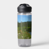 Mount Rainier Seereflektion mit Wildblumen Trinkflasche (Vorderseite)