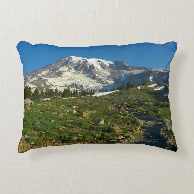 Mount Rainier Skyline Trail Aussicht Dekokissen (Vorderseite)