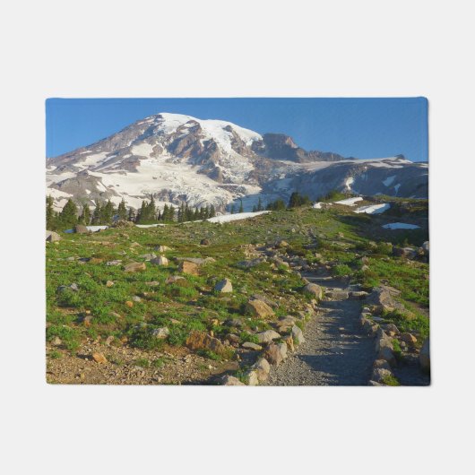 Mount Rainier Skyline Trail Aussicht Fußmatte (Vorderseite)