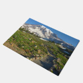 Mount Rainier Skyline Trail Aussicht Fußmatte (Schrägansicht)