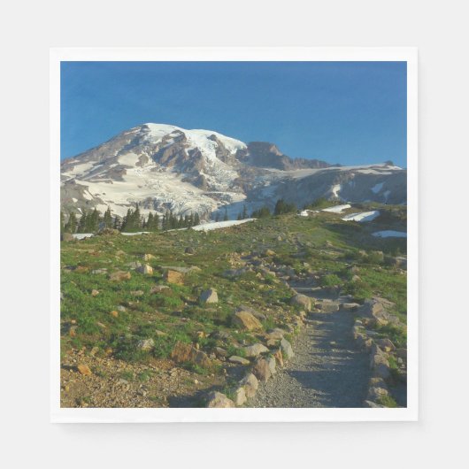 Mount Rainier Skyline Trail Aussicht Serviette (Vorderseite)