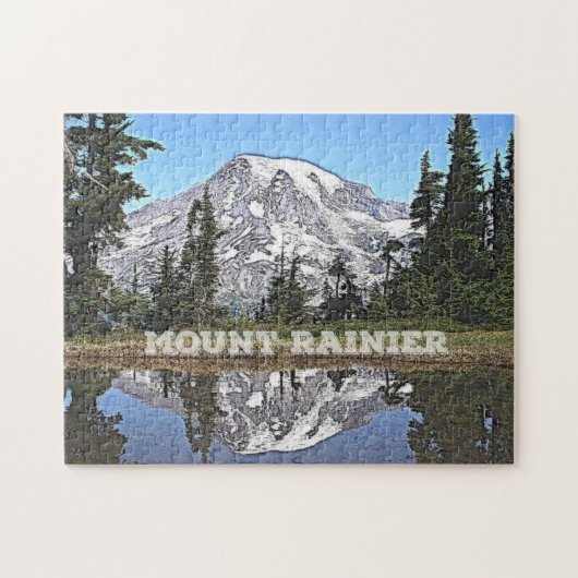 Mount Rainier - Staat Washington Puzzle (Horizontal)