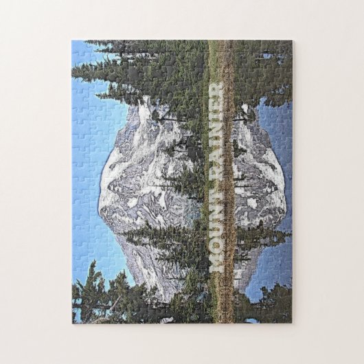 Mount Rainier - Staat Washington Puzzle (Vertikal)
