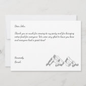 Mount Rainier Summit Custom Flat Danke Karte (Rückseite)