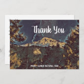Mount Rainier Summit Custom Flat Danke Karte (Vorne/Hinten)