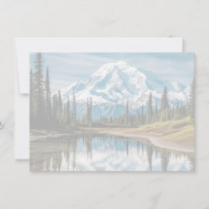 Mount Rainier Szene Flach Notizkarte Mitteilungskarte