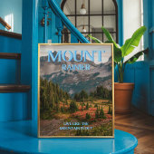 Mount Rainier Trendy Wall Art Print Poster
