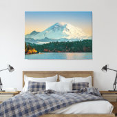 Mount Rainier über dem Lake Washington Fine Art La Leinwanddruck (Insitu (Schlafzimmer))