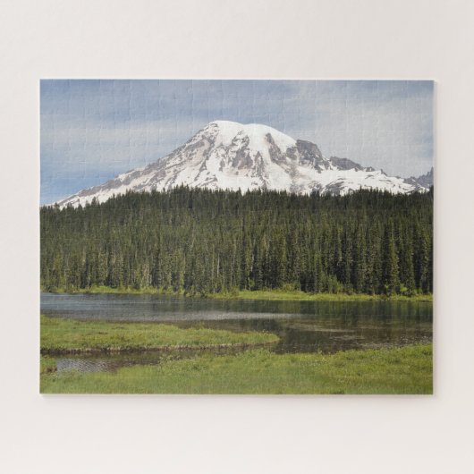 Mount Rainier und See Puzzle (Horizontal)