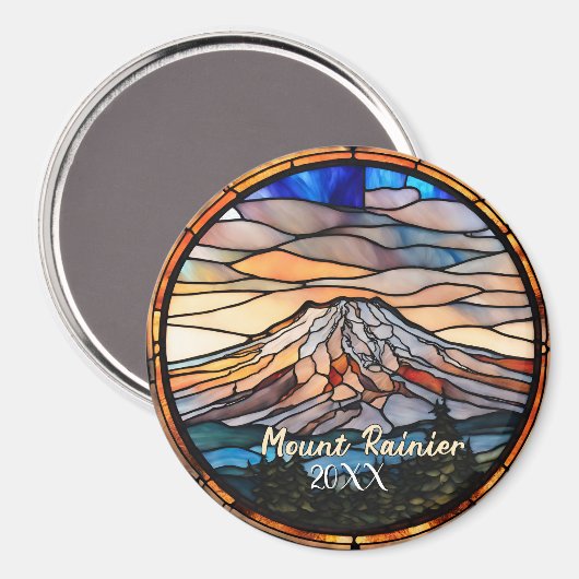 Mount Rainier Urlaubs-Souvenir  Magnet (Vorderseite/Rückseite)