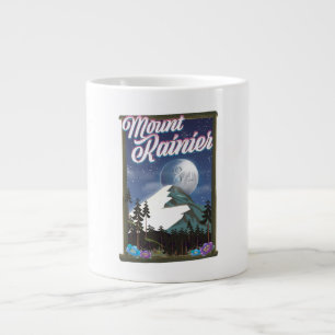 Mount Rainier Urlaubsposter. Jumbo-Tasse