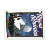 Mount Rainier Urlaubsposter. Magnet (Horizontal)