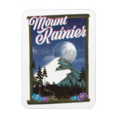 Mount Rainier Urlaubsposter. Magnet (Vertikal)