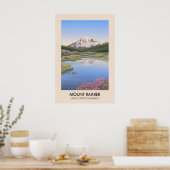 Mount Rainier USA Reiseplakat Poster (Küche)