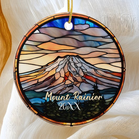 Mount Rainier Vacation Souvenir Keramik Ornament