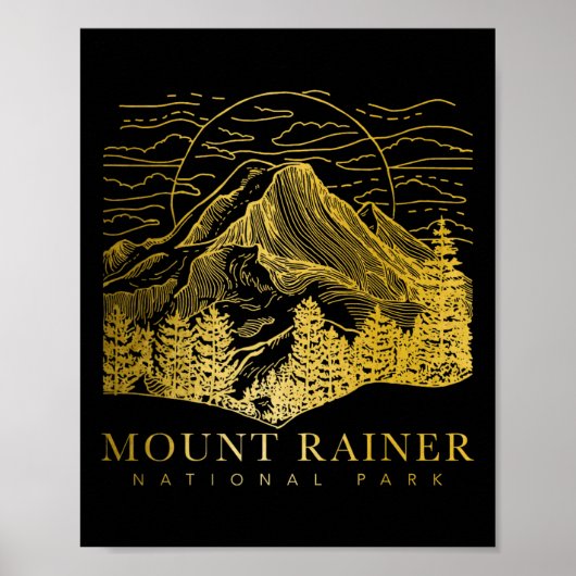 Mount Rainier Washington Berg Mt Bergsteigen Gipfe Poster (Vorne)