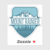 Mount Rainier Washington Bergkamm-Design Aufkleber (Blatt)