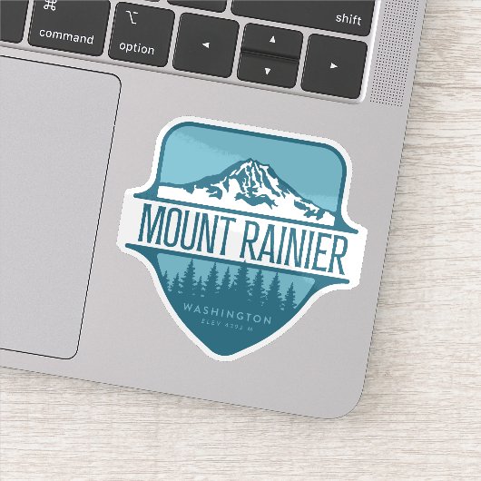 Mount Rainier Washington Bergkamm-Design Aufkleber (Detail)