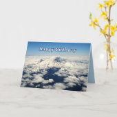 Mount Rainier, Washington, Happy Birthday Card Karte (Gelbe Blume)