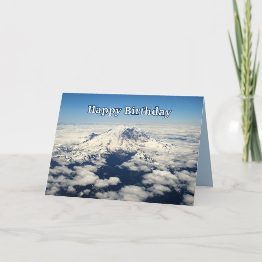 Mount Rainier, Washington, Happy Birthday Card Karte (Vorderseite)