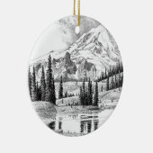 Mount Rainier, Washington Keramik Ornament (Rechts)