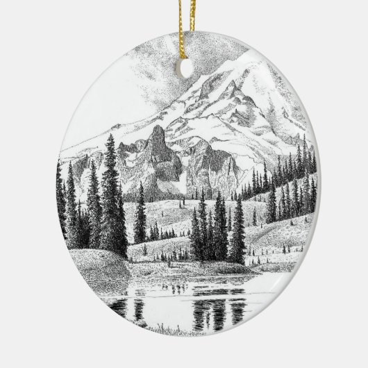 Mount Rainier, Washington Keramik Ornament (Links)