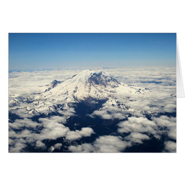 Mount Rainier, Washington, Luftansicht, Karte (Vorderseite (Horizontal))