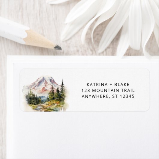 Mount Rainier Washington Return Address Labels (Insitu)