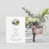 Mount Rainier Washington Save the Date (Stehend Vorderseite)