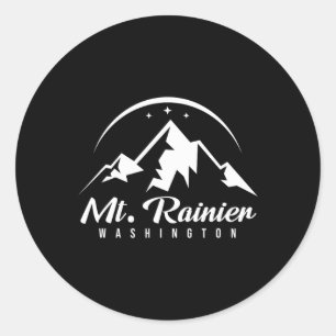 Mount Rainier Washington Ski Resort Skifahren Snow Runder Aufkleber