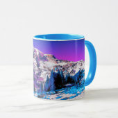 Mount Rainier Washington Staat Colorful Mountain Tasse (VorderseiteRechts)