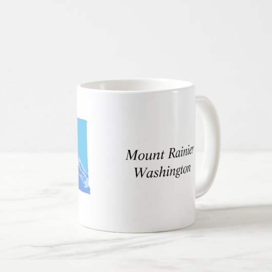 Mount Rainier Washington Tasse - Farbversion (VorderseiteRechts)