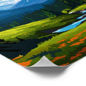 Mount Rainier Washington Travel Art Vintag Poster (Ecke)