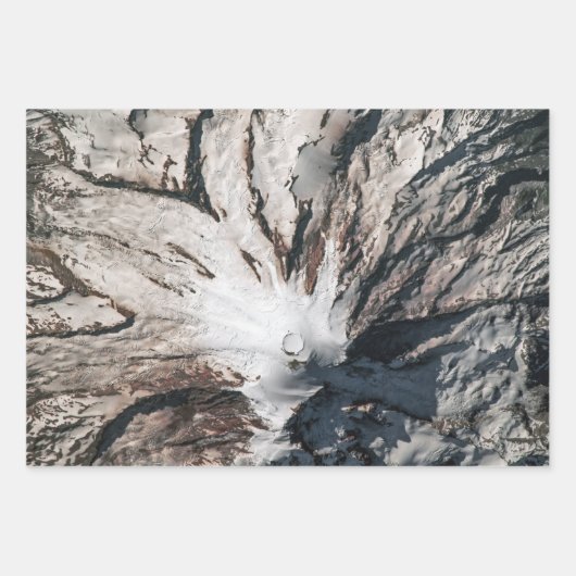Mount Rainier Washington Volcano Satellite Poster Geschenkpapier Set (Vorderseite 3)