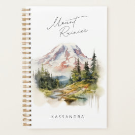 Mount Rainier Washington Watercolor Planer