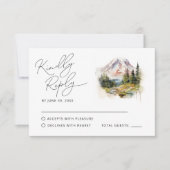 Mount Rainier Washington Watercolor UAWG RSVP Karte (Vorderseite)