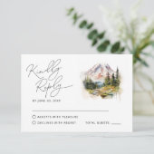 Mount Rainier Washington Watercolor UAWG RSVP Karte (Stehend Vorderseite)