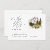 Mount Rainier Washington Watercolor UAWG RSVP Karte (Vorne/Hinten)