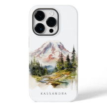 Mount Rainier Wasserfarbenlandschaft