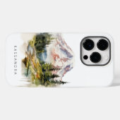 Mount Rainier Wasserfarbenlandschaft Case-Mate iPhone Hülle (Rückseite (Horizontal))