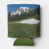 Mount Rainier, Wildblumen und Schnee Dosenkühler (Rückseite)